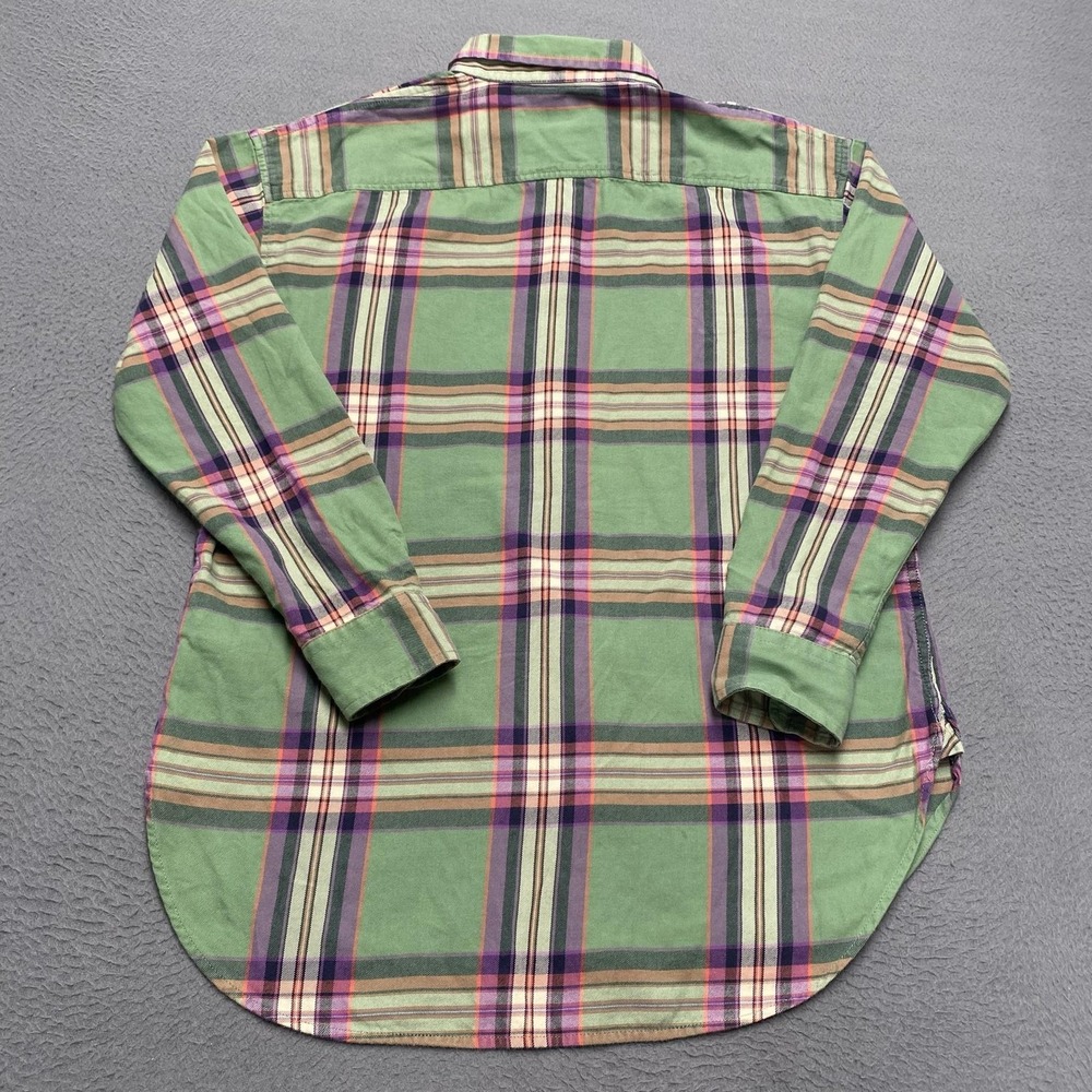 Lauren Ralph Lauren Shirt Womens Medium Green Plaid Button Up Long Sleeve Cotton - Picture 6 of 9